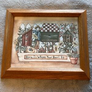 Rustic Home Wall Decor with Wooden Frame